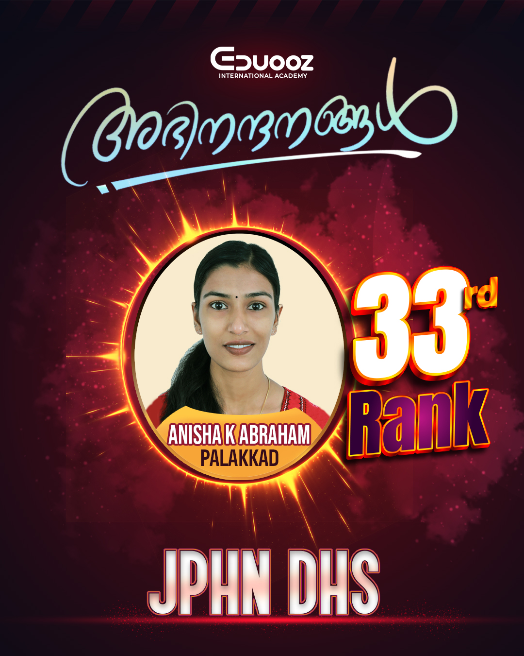 Rank holder portrait: 33 ANISHA K ABRAHAM APHN DHS.jpg